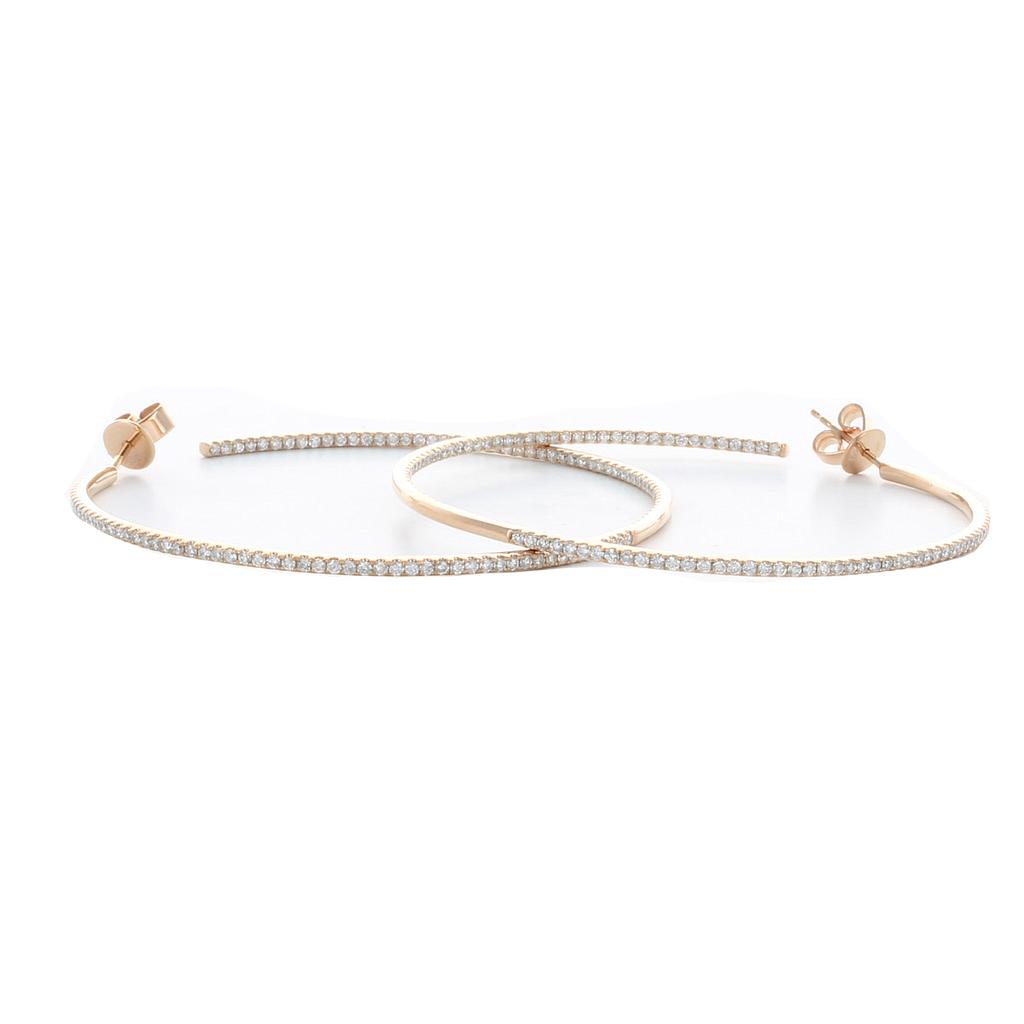 GENEVE EARRINGS HOOP 8.9 18K ROSE GOLD