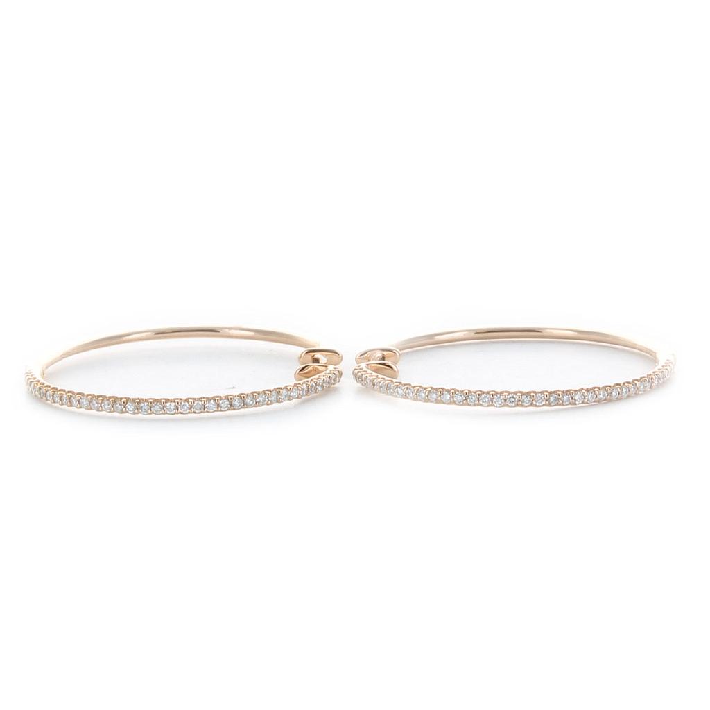 GENEVE EARRINGS HOOP 3.76 18K ROSE GOLD