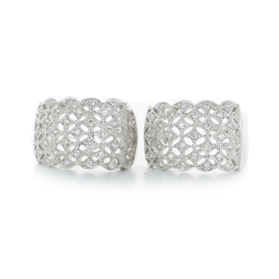 GENEVE EARRINGS CLIP 12.55 18K WHITE GOLD