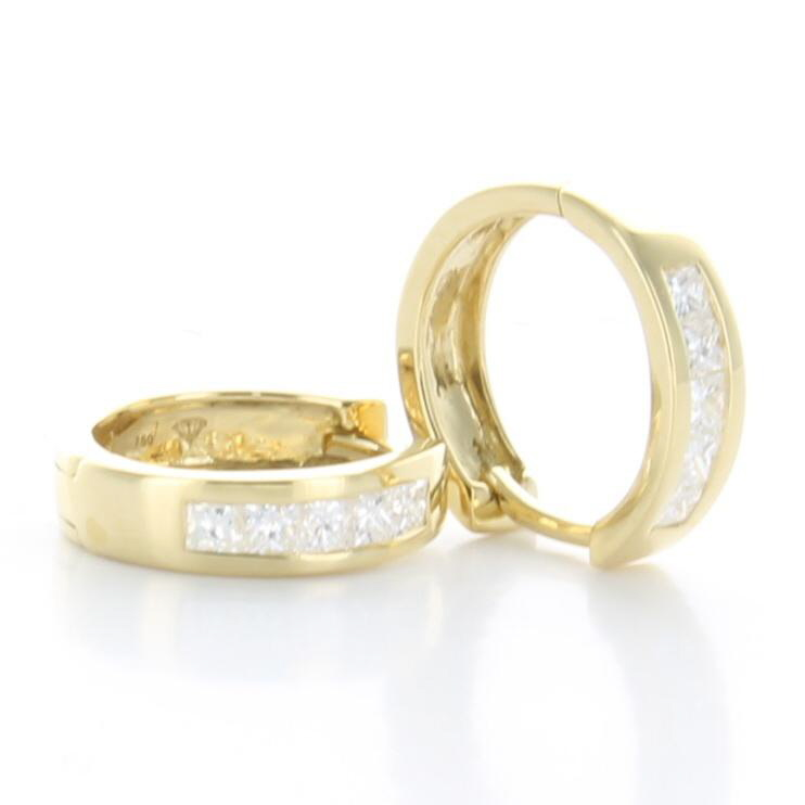 GENEVE EARRINGS HOOP 2.15 18K WHITE GOLD