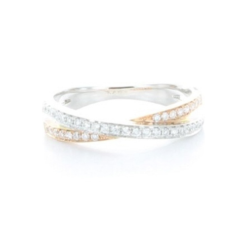 GENEVE RING ENGAGEMENT 3.58 18K WHITE AND ROSE GOLD 13