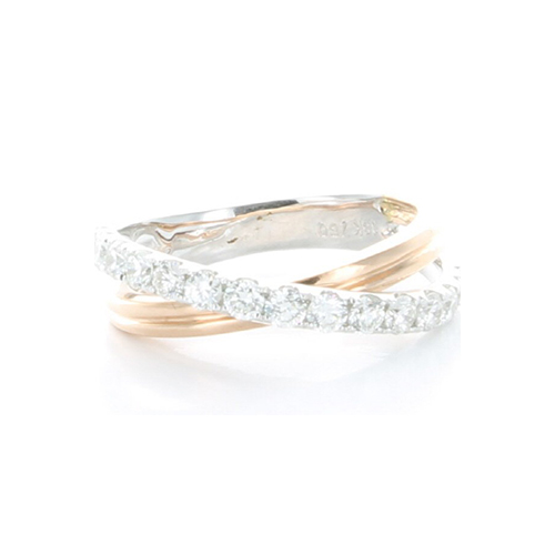 GENEVE RING ENGAGEMENT 4.12 18K WHITE AND ROSE GOLD 13