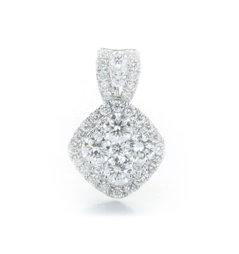 GENEVE NECKLACE PENDANT 1.58 18K WHITE GOLD