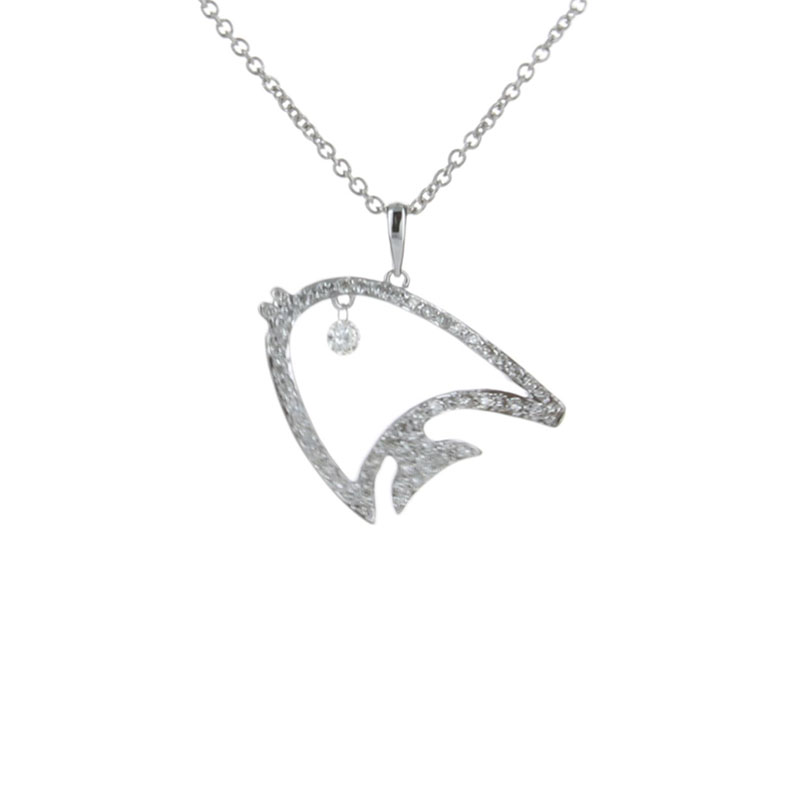 GENEVE NECKLACE CHAIN & PENDANT 3.86 18K WHITE GOLD