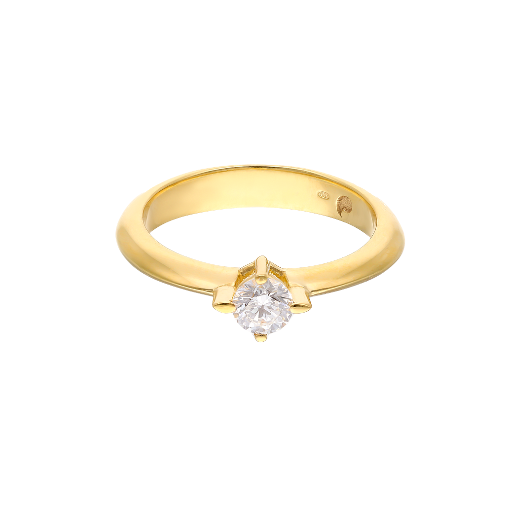 GENEVE ENGAGEMENT RING 4.5 18K YELLOW GOLD 14