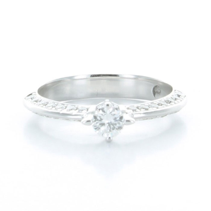 GENEVE RING ENGAGEMENT 3.98 18K WHITE GOLD 16