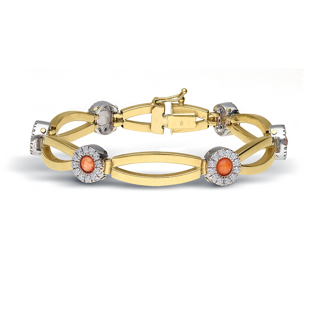 GENEVE BRACELET BRACELET 21.88 18K YELLOW AND WHITE GOLD 19CM