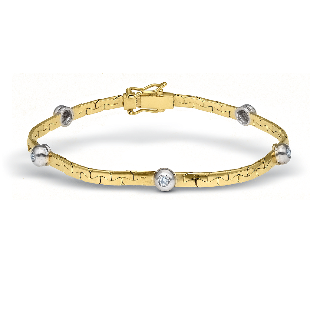 GENEVE BRACELET BRACELET 11.6 18K YELLOW AND WHITE GOLD 18,5CM