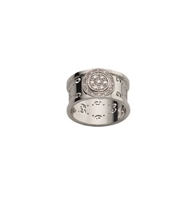 GUCCI ICON TWIRL RING 0.0 18K WHITE GOLD 20