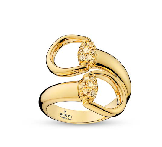 GUCCI HORSEBIT RING 11.0 18K YELLOW GOLD 14