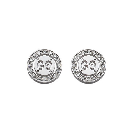 GUCCI ICON EARRINGS 3.3 18K WHITE GOLD