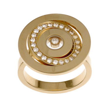 CHOPARD HAPPY SPIRIT RING 0.0 18K YELLOW GOLD 54