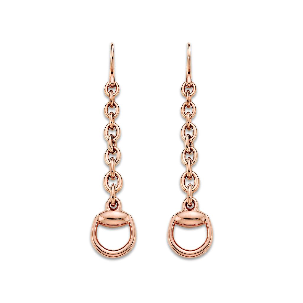 GUCCI HORSEBIT EARRINGS 0.0 18K ROSE GOLD 65MM