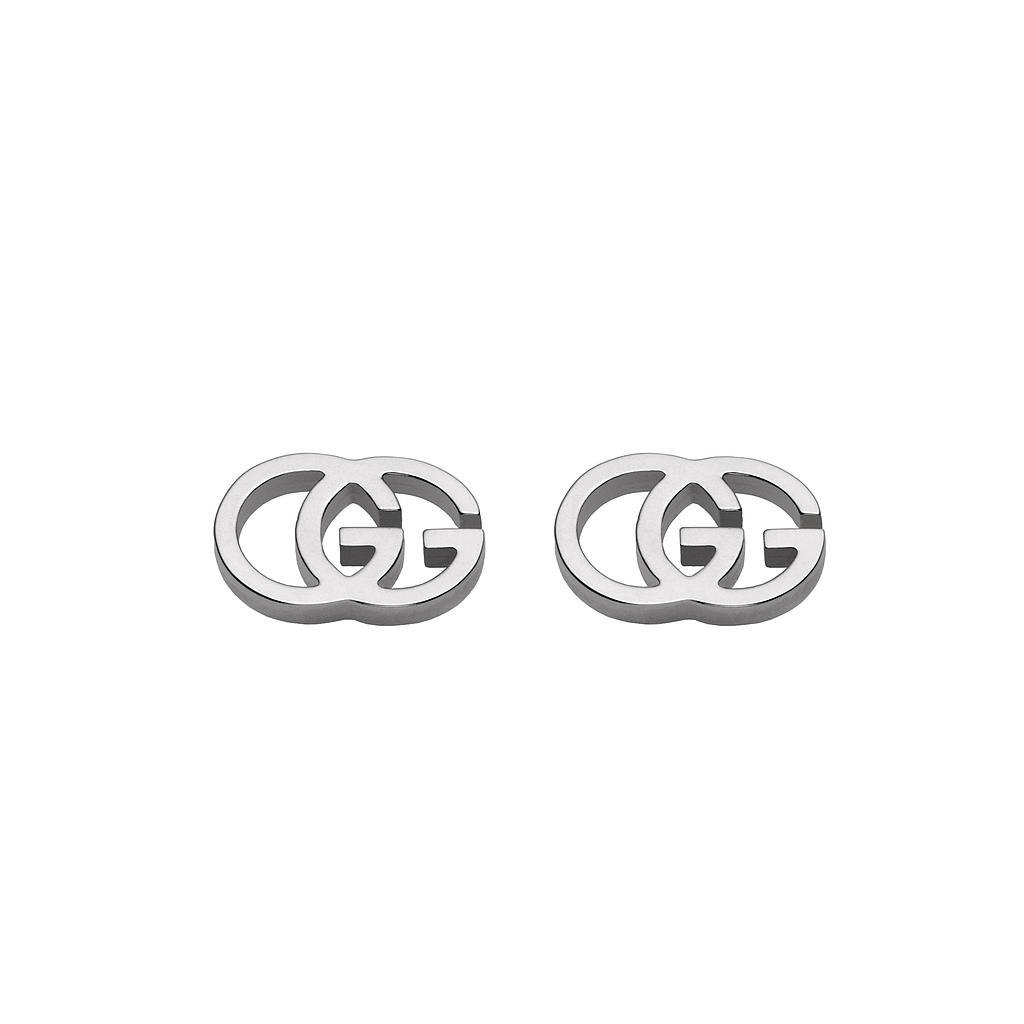 GUCCI GG RUNNING EARRINGS 1.8 18K WHITE GOLD
