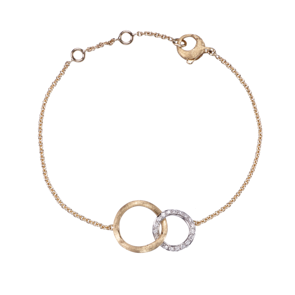 MARCO BICEGO JAIPUR LINK BRACELET 3.52 18K YELLOW AND WHITE GOLD 16CM