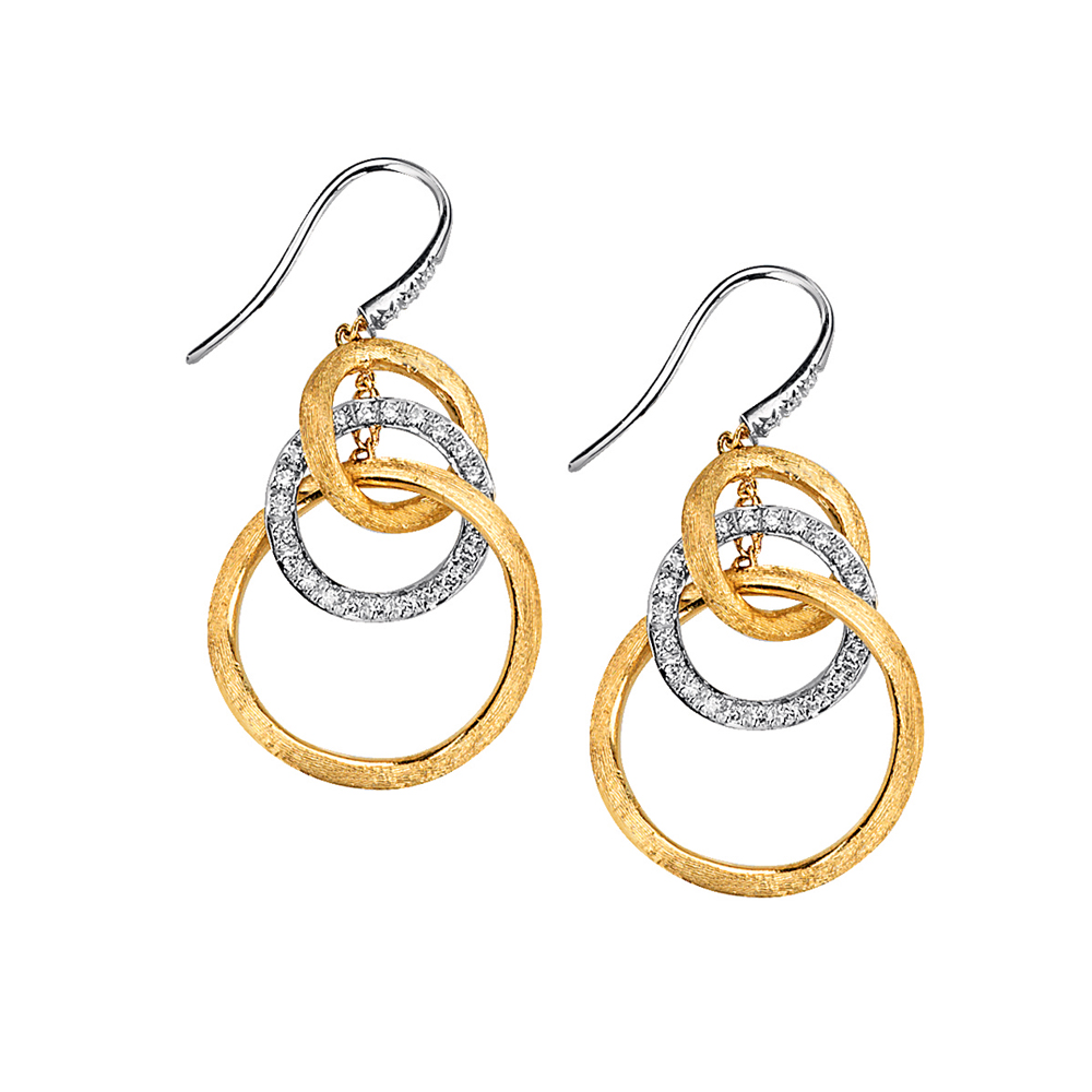 MARCO BICEGO JAIPUR LINK EARRINGS 5.45 18K YELLOW AND WHITE GOLD