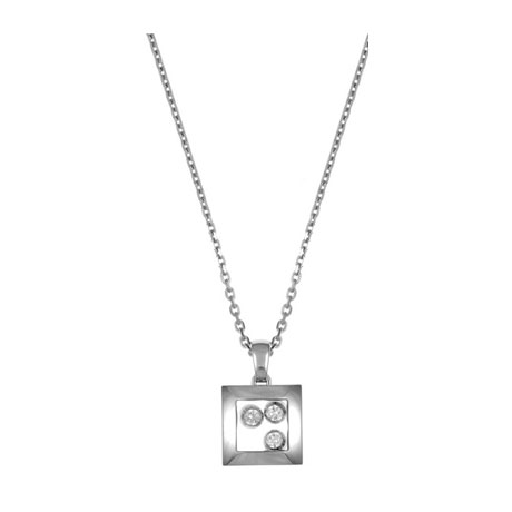 CHOPARD HAPPY CURVES NECKLACE 8.56 18K WHITE GOLD