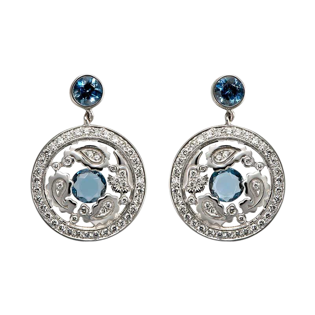 CARRERA Y CARRERA AQUA EARRINGS 8.73 18K WHITE GOLD