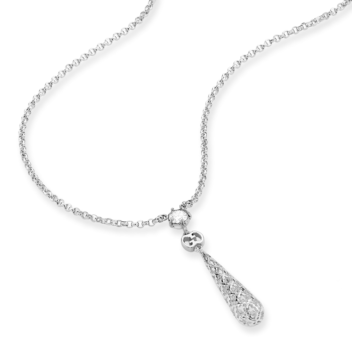 GUCCI DIAMANTISSIMA PENDANT 4.6 18K WHITE GOLD