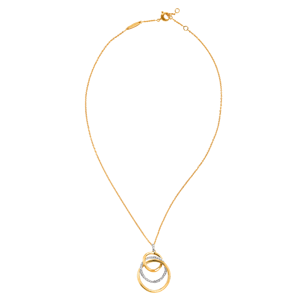 MARCO BICEGO JAIPUR LINK NECKLACE 7.9 18K YELLOW AND WHITE GOLD 42CM