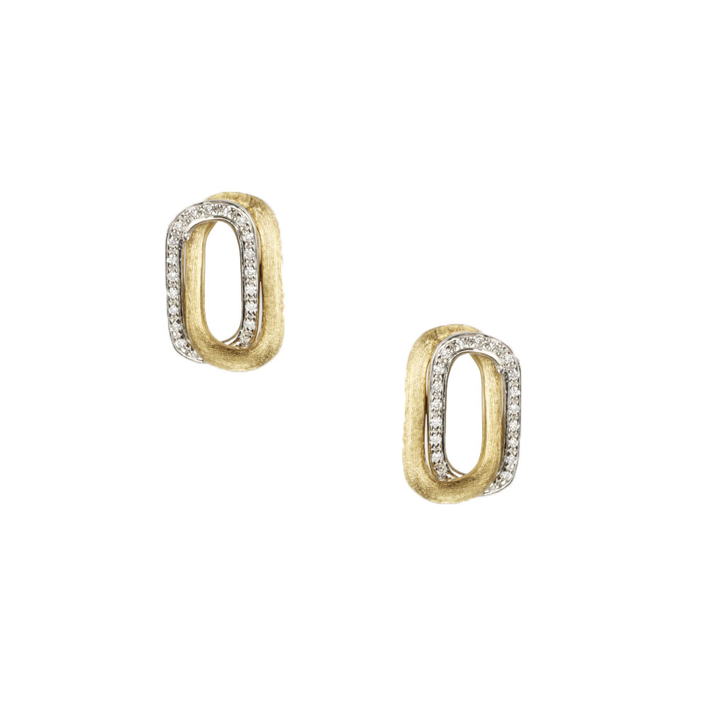 MARCO BICEGO MURANO LINK EARRINGS 4.69 18K YELLOW AND WHITE GOLD
