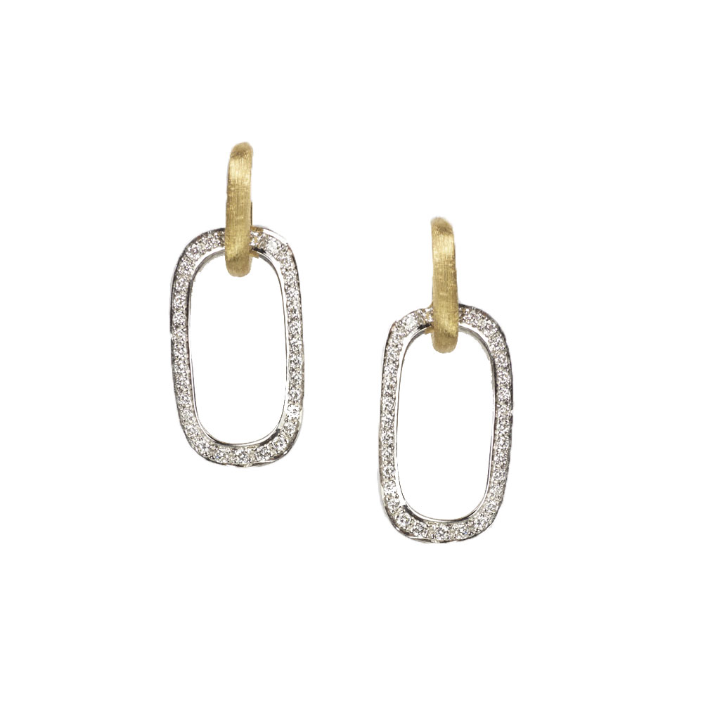 MARCO BICEGO MURANO LINK EARRINGS 6.68 18K YELLOW AND WHITE GOLD