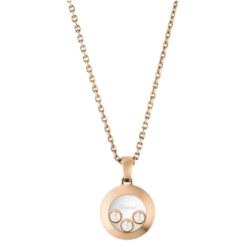 CHOPARD HAPPY DIAMONDS NECKLACE 7.0 18K ROSE GOLD