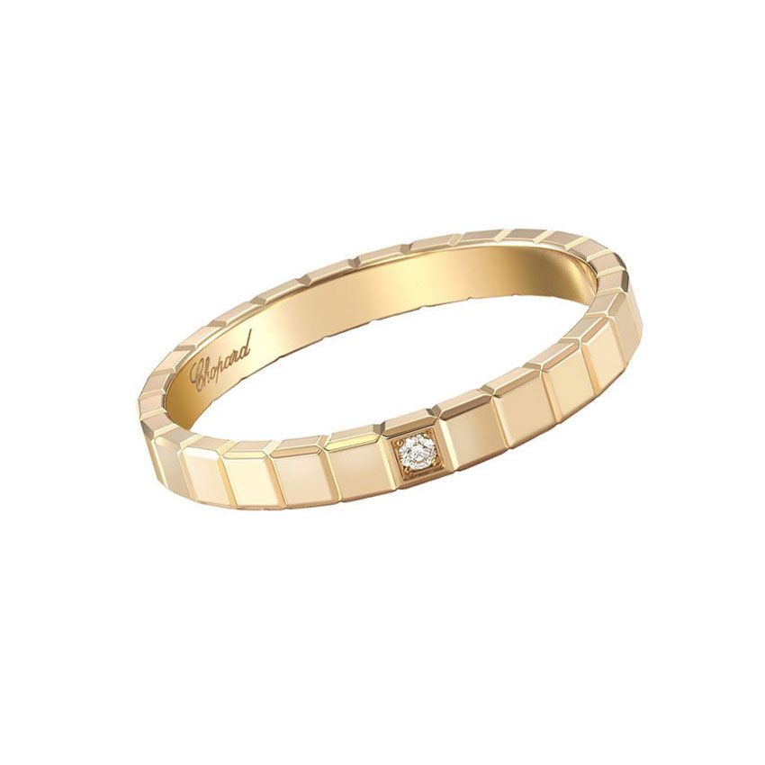 CHOPARD ICE CUBE RING T 53 2.76 18K YELLOW GOLD