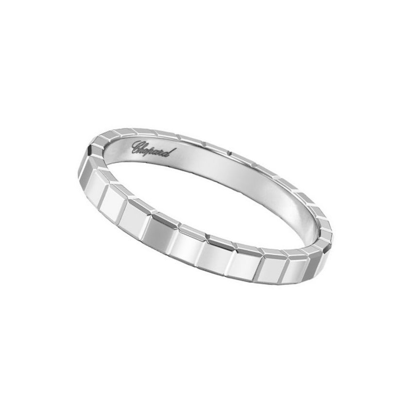 CHOPARD ICE CUBE RING T 53 2.85 18K WHITE GOLD