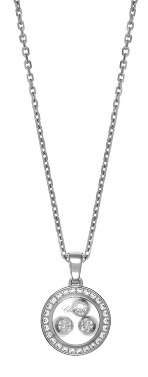 CHOPARD HAPPY CURVES NECKLACE 7.1 18K WHITE GOLD