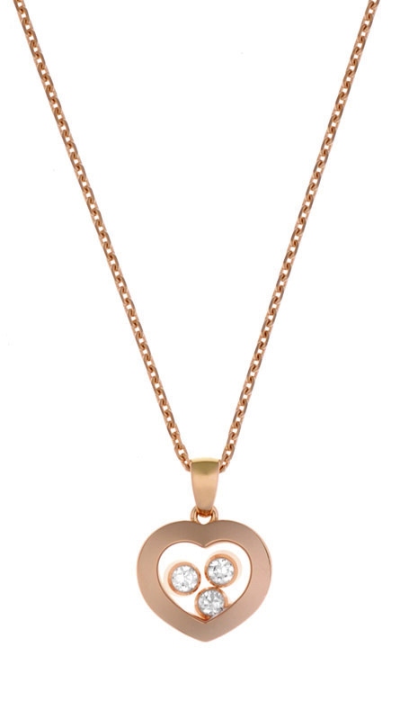 CHOPARD HAPPY CURVES NECKLACE 7.2 18K ROSE GOLD