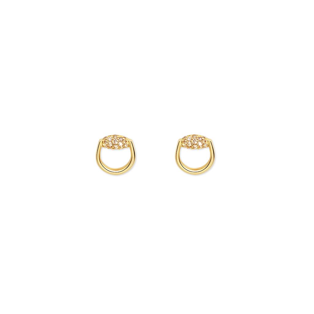 GUCCI HORSEBIT EARRINGS 5.0 18K YELLOW GOLD