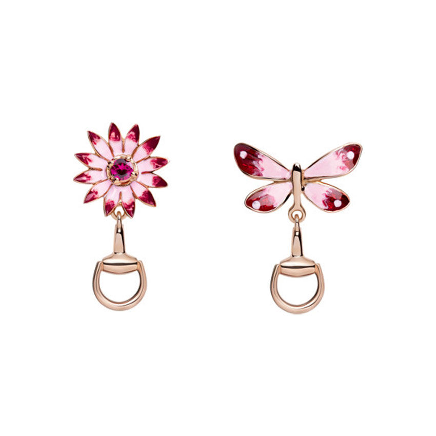 GUCCI FLORA EARRINGS 5.0 18K ROSE GOLD