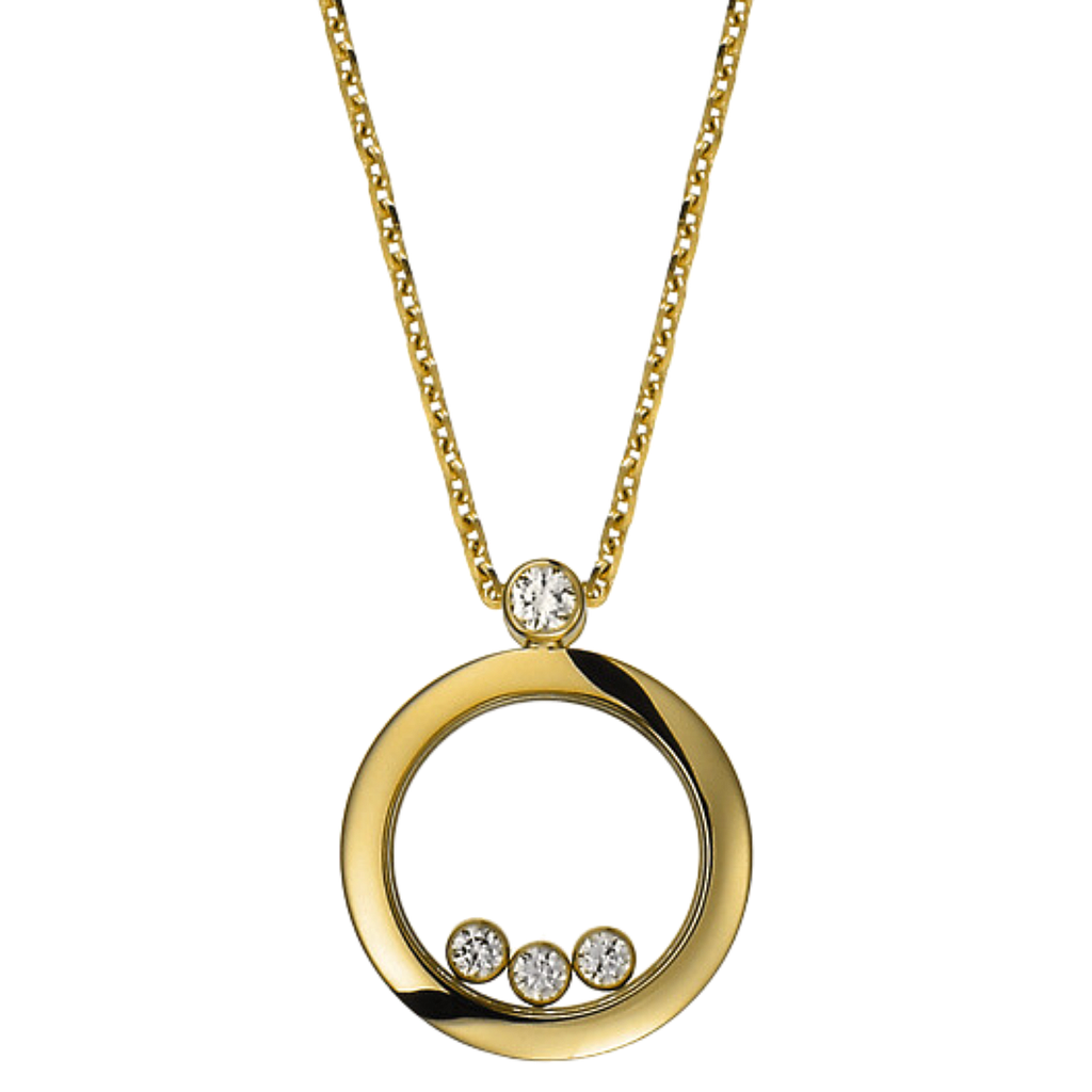 CHOPARD HAPPY DIAMONDS NECKLACE 8.4 18K YELLOW GOLD