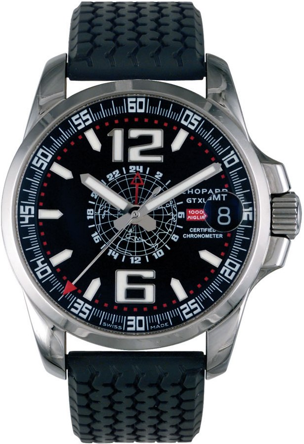 MILLE MIGLIA MILLE MIGLIA GT XL GMT AUTOMATIC 44MM STEEL BLACK RUBBER