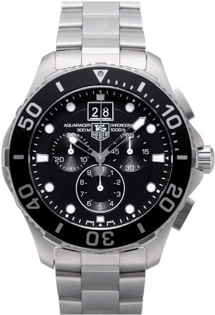 AQUARACER CHRONOGRAPH QUARTZ 43MM STEEL BLACK STEEL