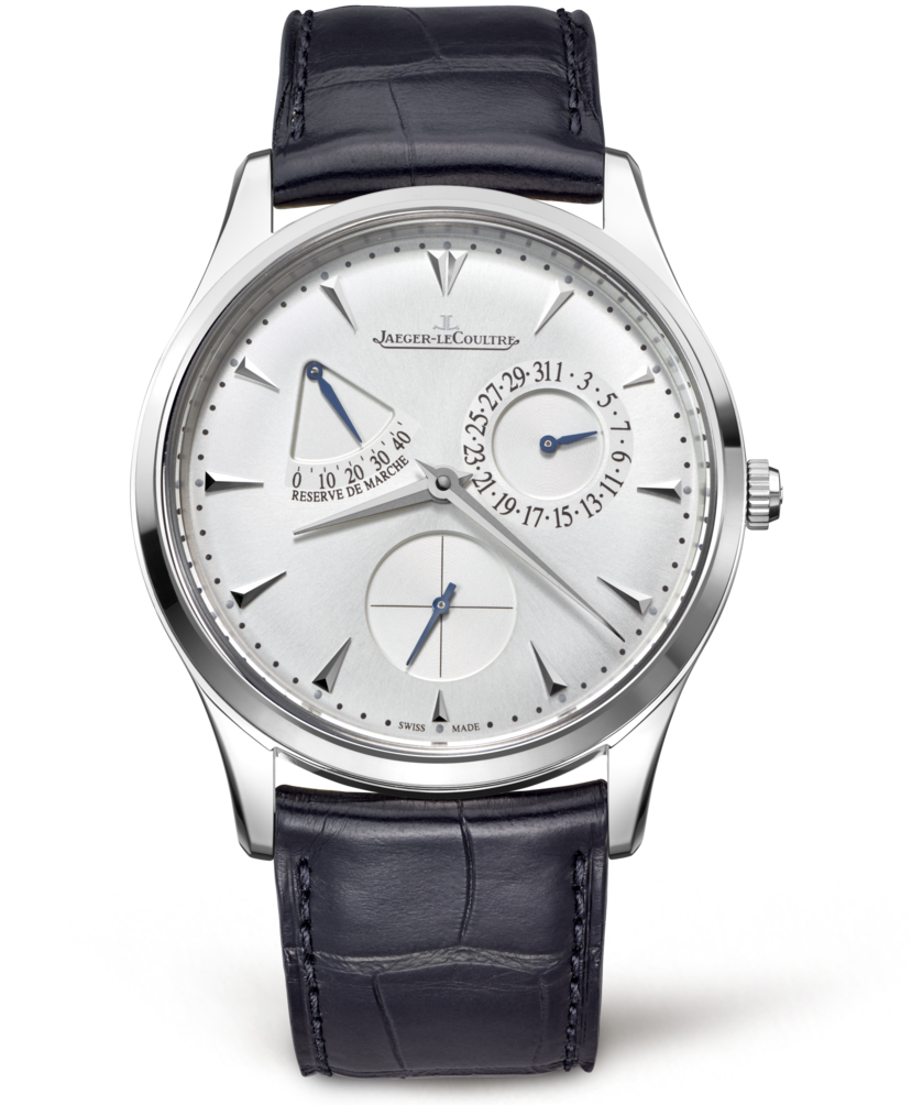 MASTER ULTRA THIN RÉSERVE DE MARCHE AUTOMATIC 39MM STEEL SILVER ALLIGATOR