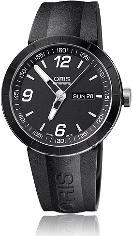 TT1 DAY DATE AUTOMATIC 43MM STEEL BLACK CERAMIC BLACK RUBBER