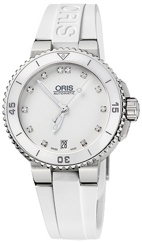 DIVERS DATE AUTOMATIC 36MM STEEL WHITE RUBBER