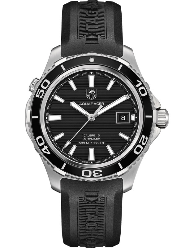 AQUARACER 500M CALIBRE 5 AUTOMATIC AUTOMATIC 41MM STEEL BLACK RUBBER