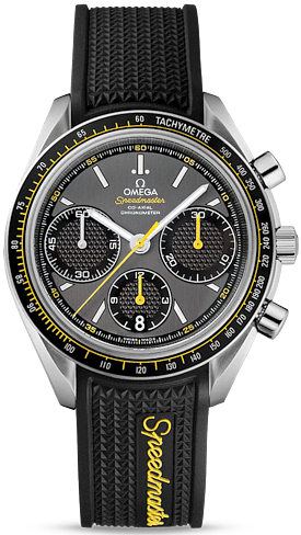 SPEEDMASTER RACING CO AXIAL CHRONO AUTOMATIC 40MM STEEL GREY RUBBER