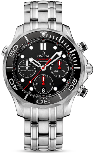 SEAMASTER DIVER 300M CO AXIAL CHRONOGRAPH AUTOMATIC 44MM STEEL BLACK STEEL