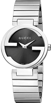 INTERLOCKING SMALL QUARTZ 29MM STEEL BLACK STEEL