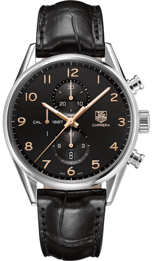 CARRERA CALIBRE 1887 CHRONOGRAPH AUTOMATIC 43MM STEEL BLACK ALLIGATOR