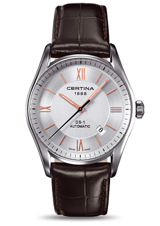 DS 1 ROMAIN DIAL AUTOMATIC 39MM STEEL WHITE ALLIGATOR