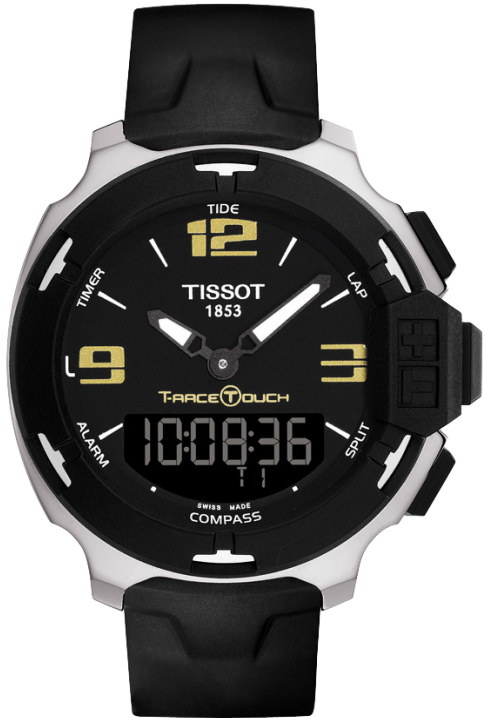 T-TOUCH T RACE TOUCH QUARTZ 42,15MM STEEL BLACK RUBBER