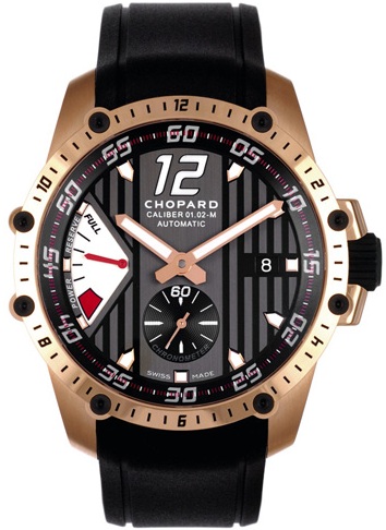 MILLE MIGLIA SUPERFAST POWER CONTROL AUTOMATIC 45MM ROSE GOLD BLACK RUBBER