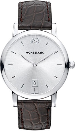 STAR CLASSIQUE DATE QUARTZ 39MM STEEL SILVER LEATHER