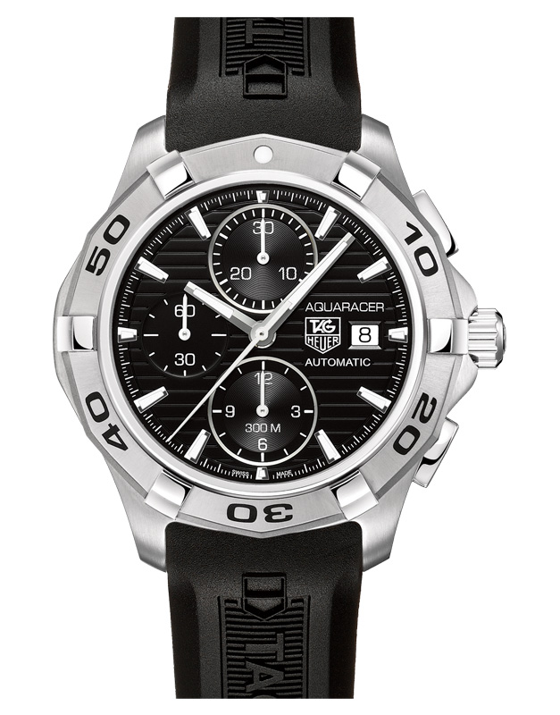 AQUARACER CALIBRE 16 CHRONOGRAPH AUTOMATIC 42MM STEEL BLACK RUBBER