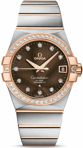 CONSTELLATION CO AXIAL 38MM AUTOMATIC 38MM STEEL BLACK STEEL & ROSE GOLD